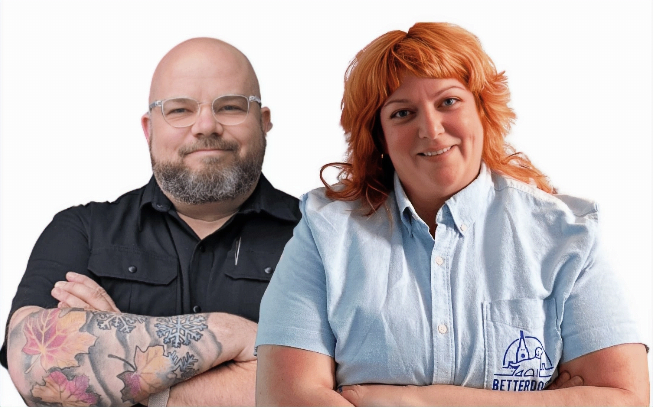 Jon and Nancy from BetterDog, trusted dog trainers in Ottawa, standing together with calm, welcoming presence