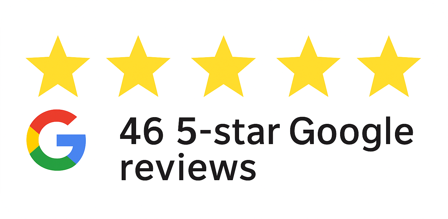 5 star Google Reviews